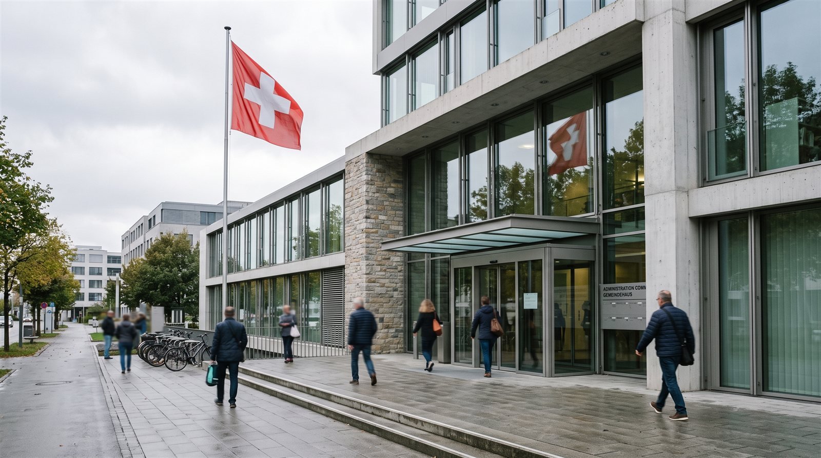 Serverreihen in einem Rechenzentrum mit einem robotischen Greifarm im Vordergrund